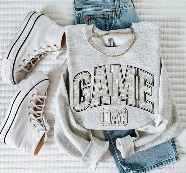 Camo Game Day Sweatshirt/Gildan/18000