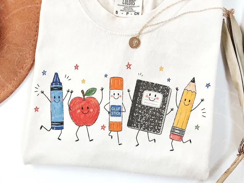 Occupation Doodle Character Short Sleeve/Comfort Color/1717