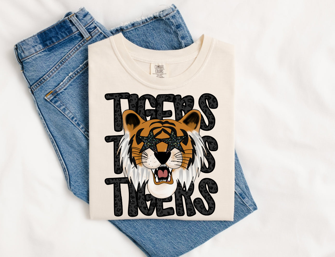 Black Leopard Mascot on Comfort Color Collection