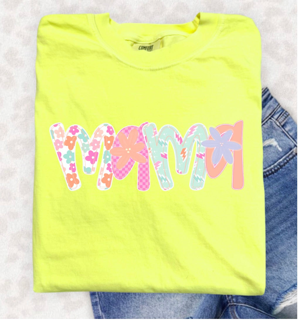 CUSTOM Flower Short Sleeve/Comfort Color/1717