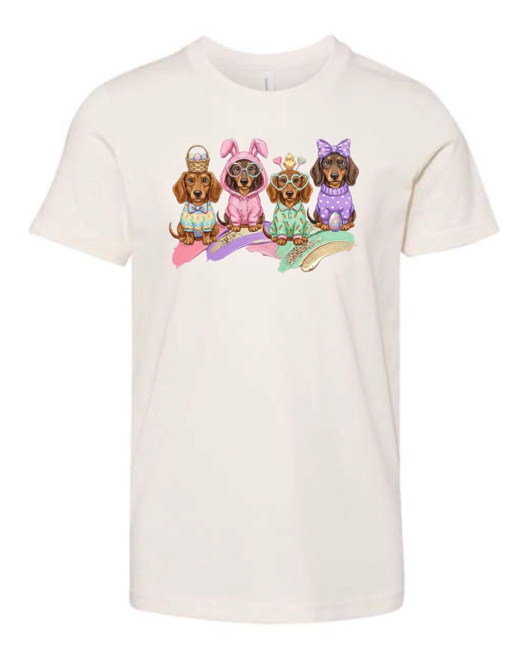 YOUTH Daschund Easter Short Sleeve/Bella/3001Y