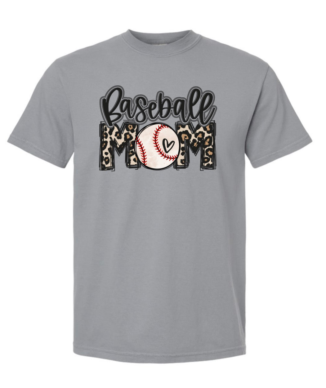 Leopard Baseball Mom Short Sleeve/Comfort Color/1717