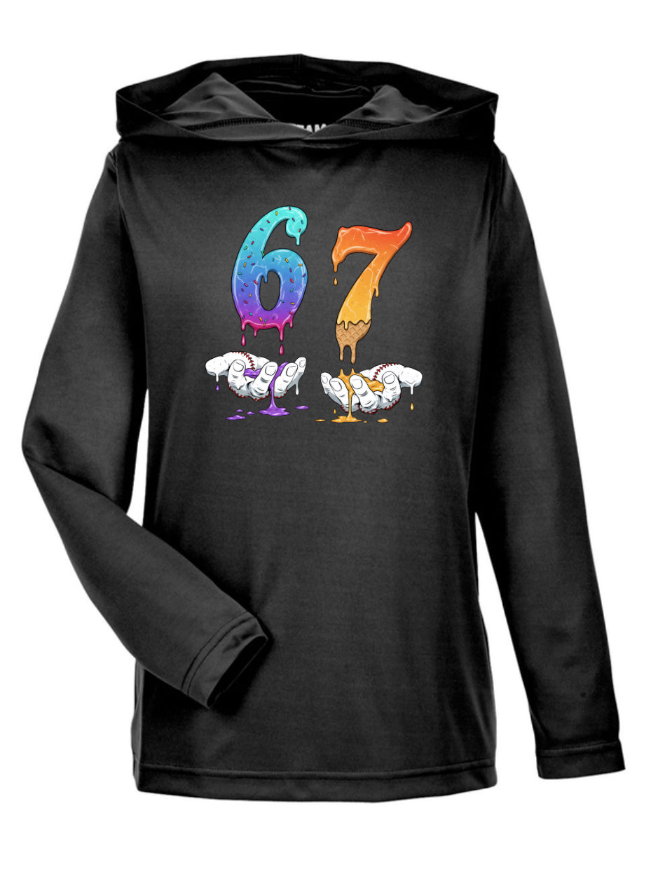 YOUTH 67 Baseball Drip Hooded Long Sleeve/Team 365/TT41Y