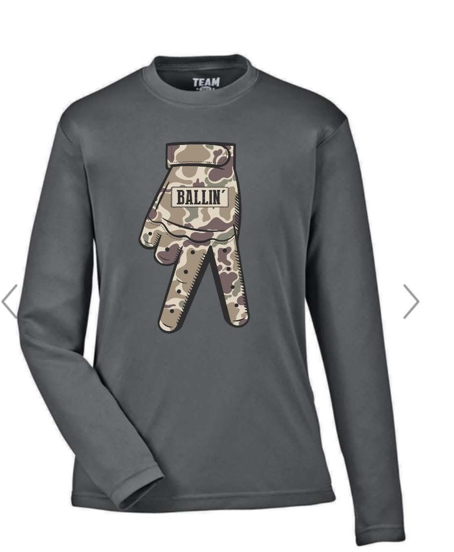 YOUTH Camo Ballin Long Sleeve/Team 365/TT11YL