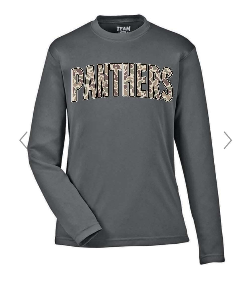 YOUTH Camo Mascot Word Long Sleeve/Team 365/TT11YL