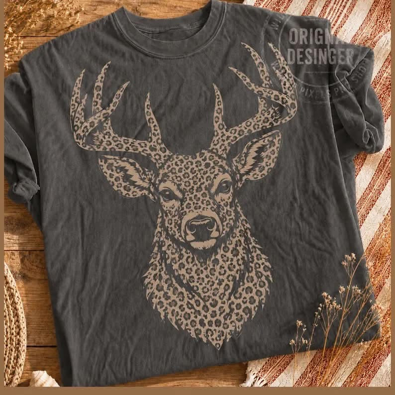 Leopard Deer Short Sleeve/Comfort Color/1717