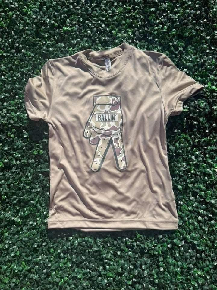 YOUTH Camo Ballin Glove Short Sleeve/Team 365/TT11Y