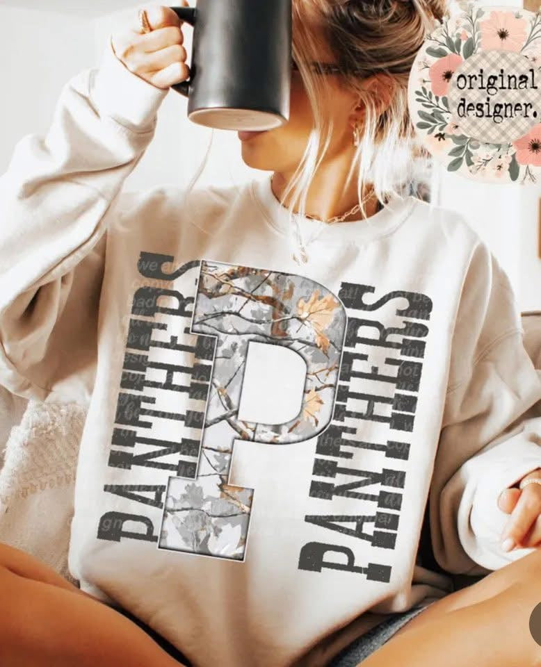 Tree Camo Panthers Short Sleeve/Comfort Color/1717