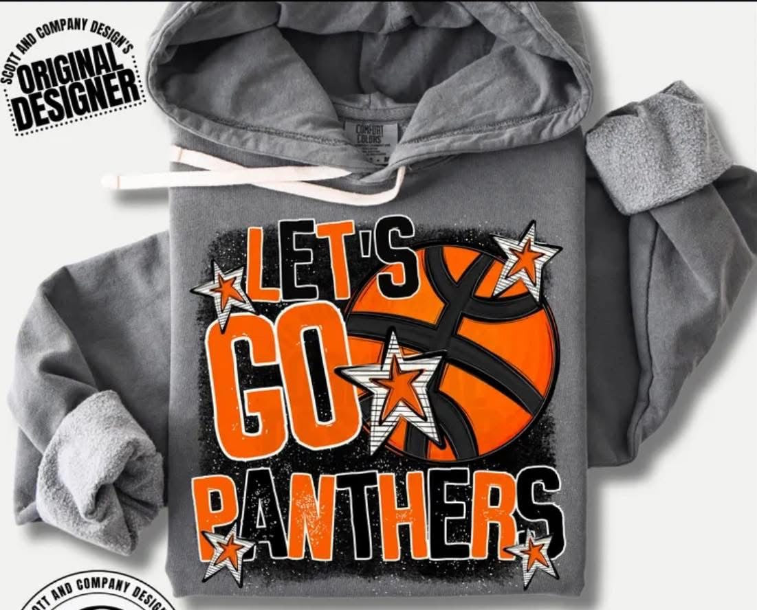 Let’s Go Panthers Basketball Hooded Long Sleeve/Team 365/TT41