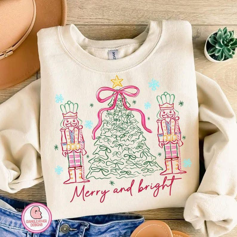 Nutcrackers Merry and Bright Short Sleeve/Comfort Color/1717