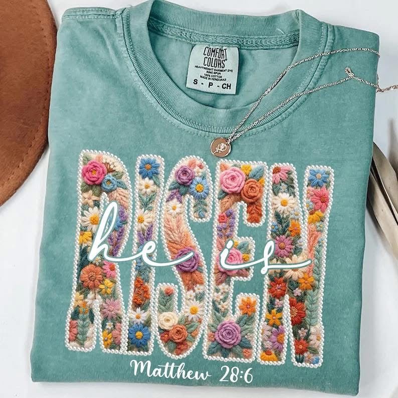 He is Risen Matthew 28:6 Short Sleeve/Comfort Color/1717