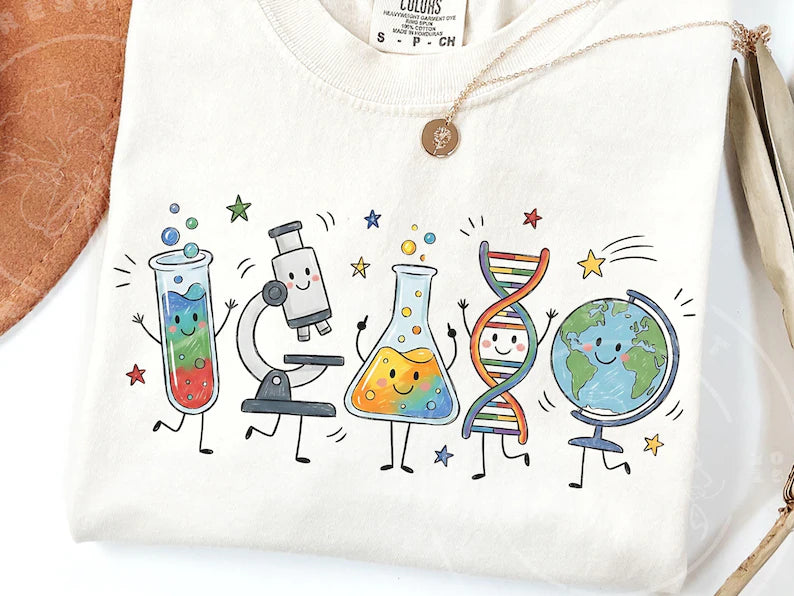 Teacher Doodle Science Short Sleeve/Comfort Color 1717