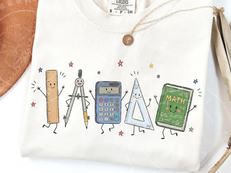 Teacher Doodle Math Short Sleeve/Comfort Color 1717