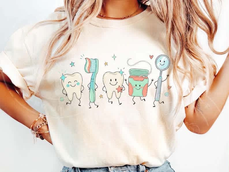Occupation Doodle Character Short Sleeve/Comfort Color/1717