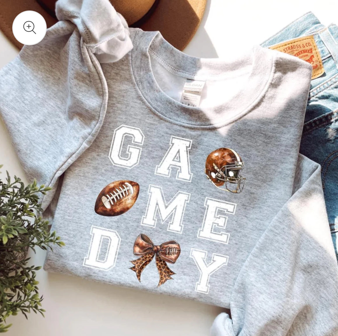 Football Game Day Coquette Gildan Sweatshirt 18000