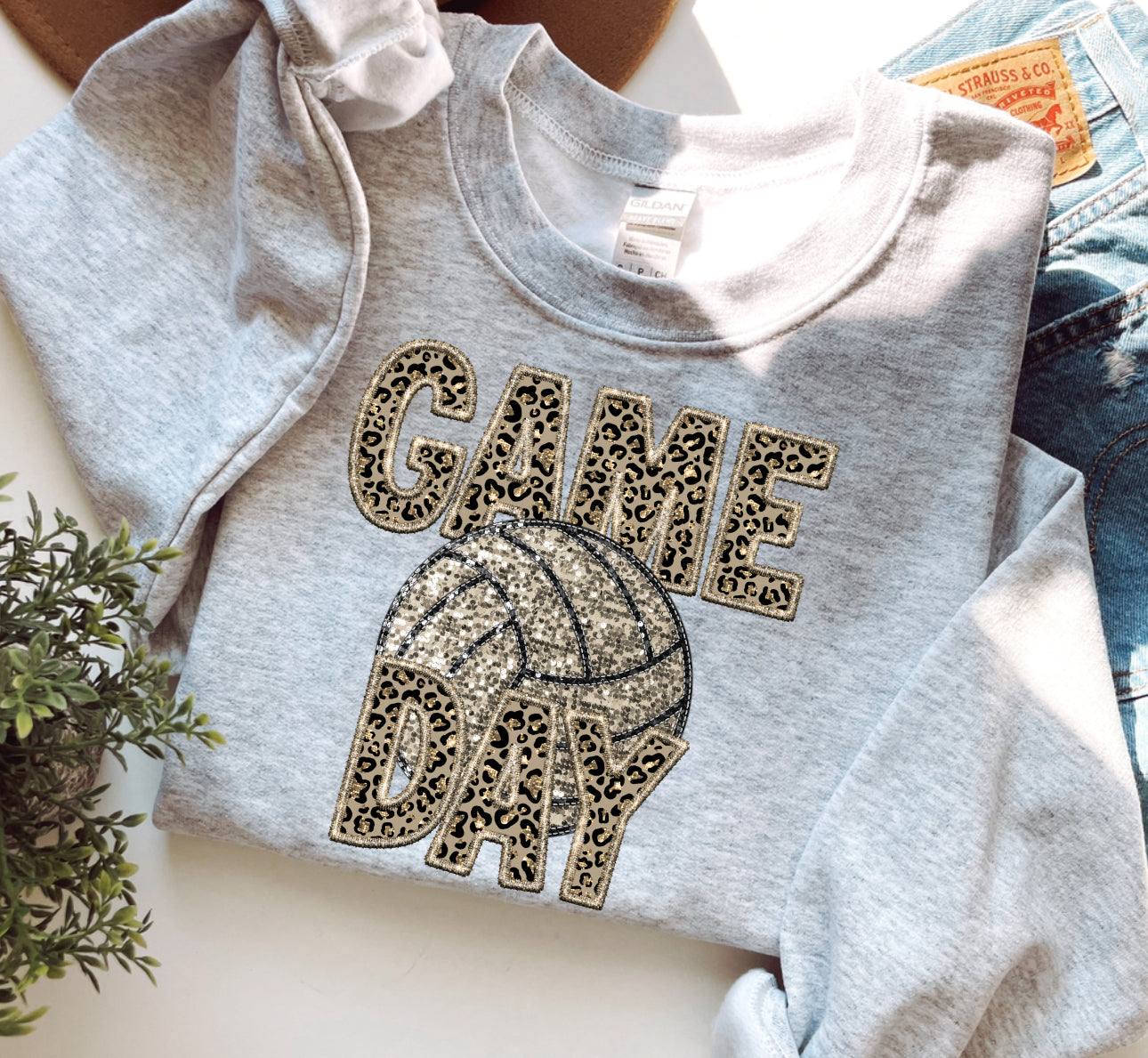 Volleyball Game Day Gildan Sweatshirt 18000