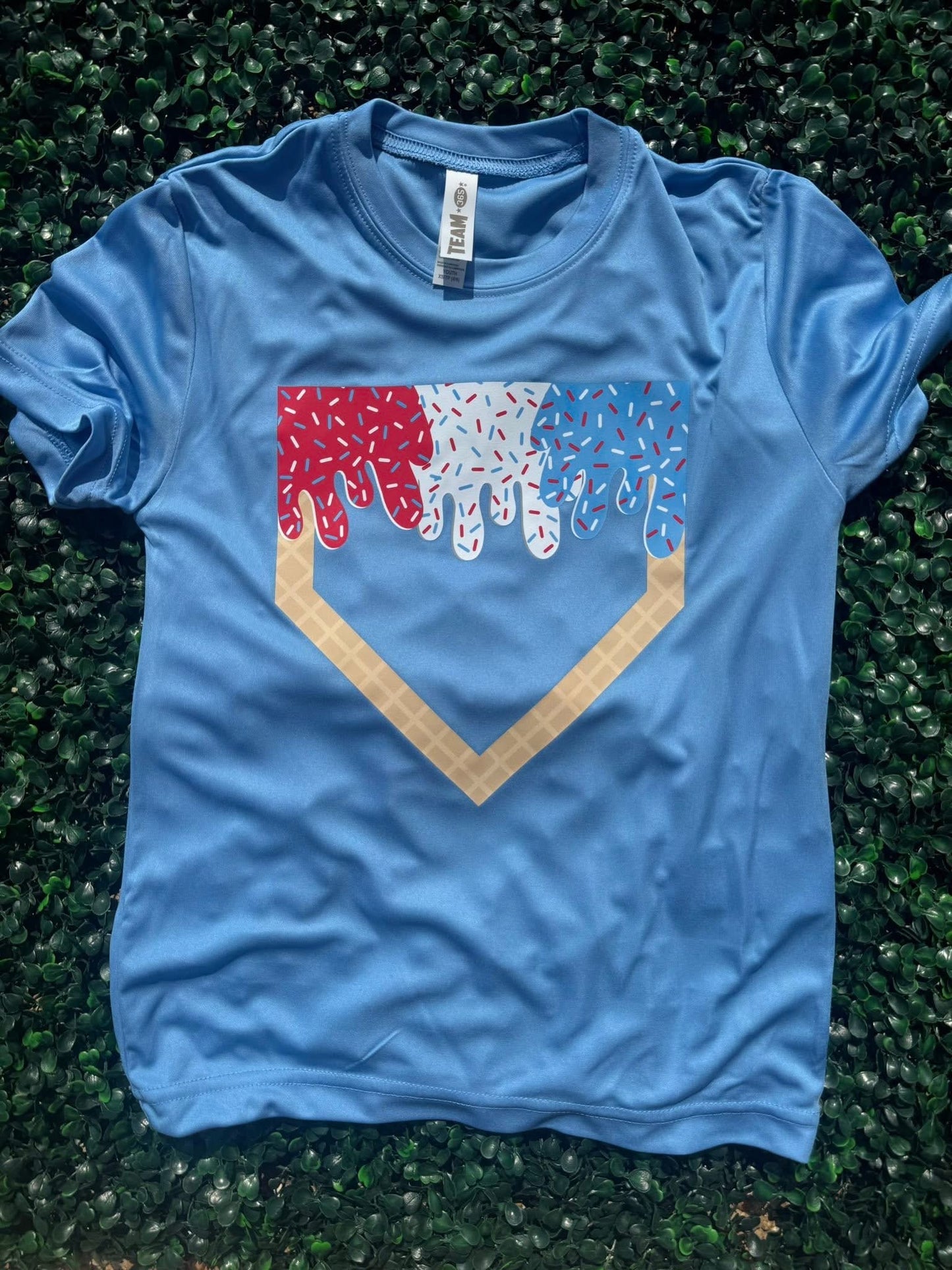 YOUTH Baseball RWB Drip Home Plate Short Sleeve/Team 365/TT11Y