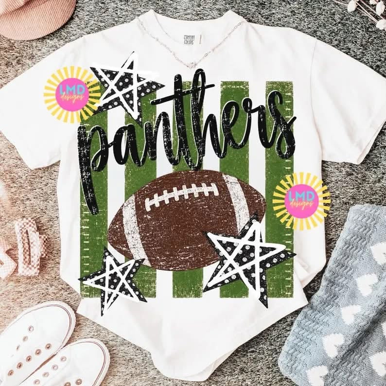 Panther Football Field Short Sleeve/Comfort Color/1717