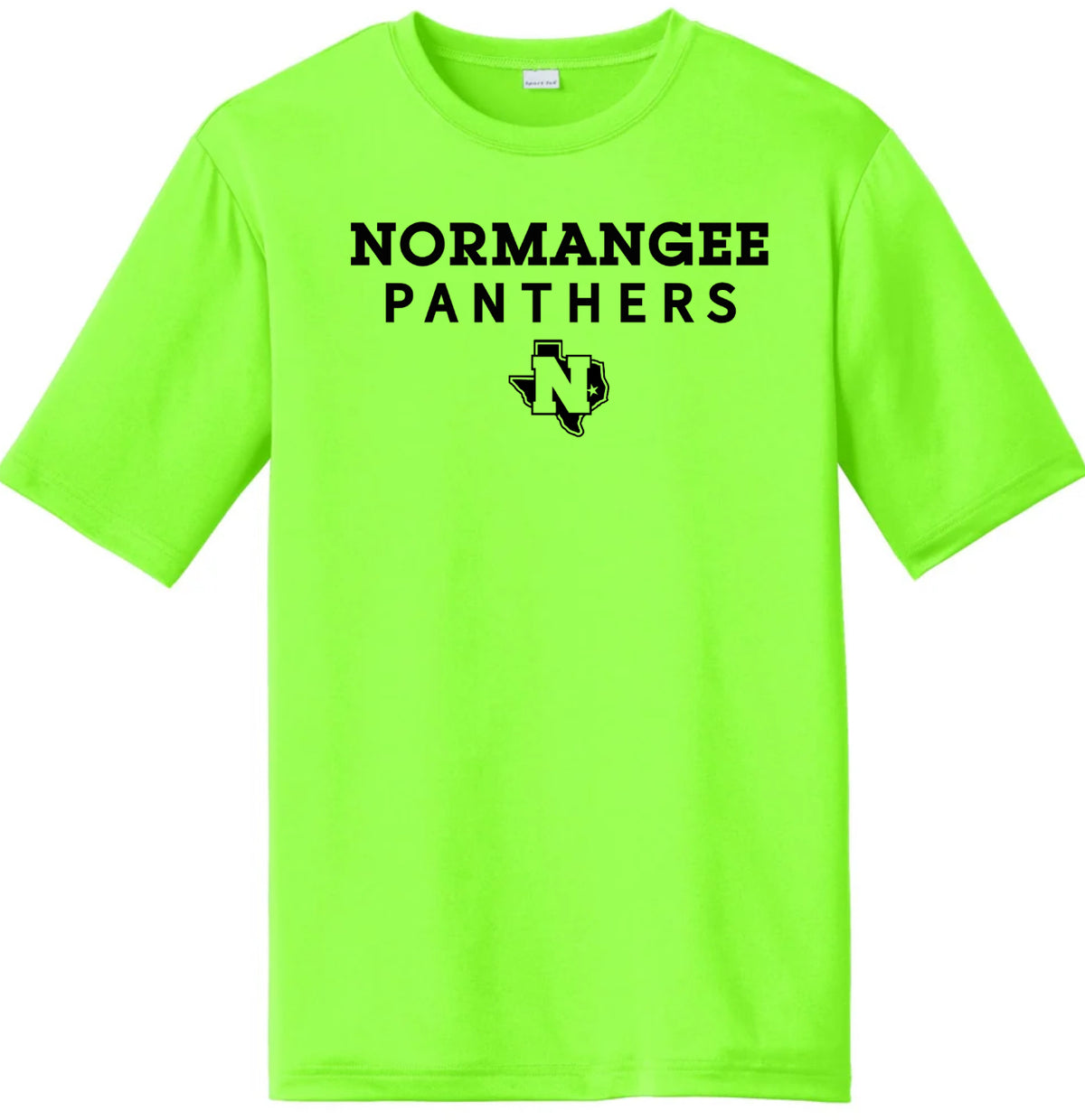 Normangee Panthers Black Font Short Sleeve