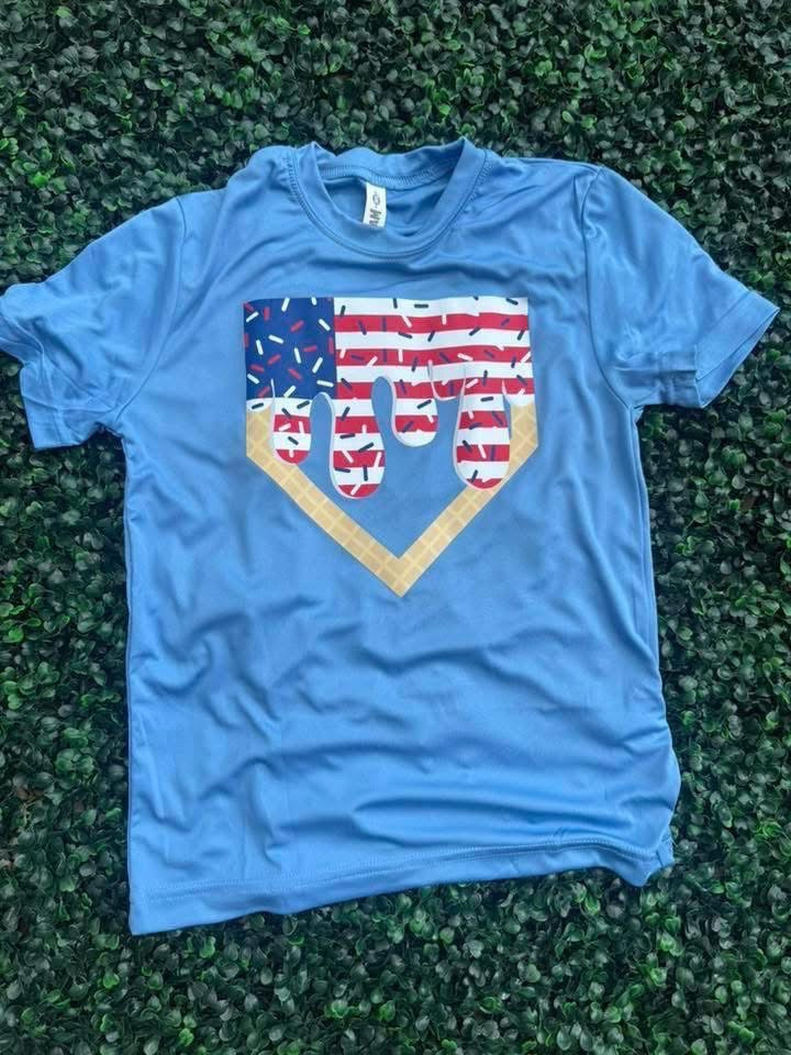 Baseball Stripes Drip Short Sleeve/Team 365/TT11
