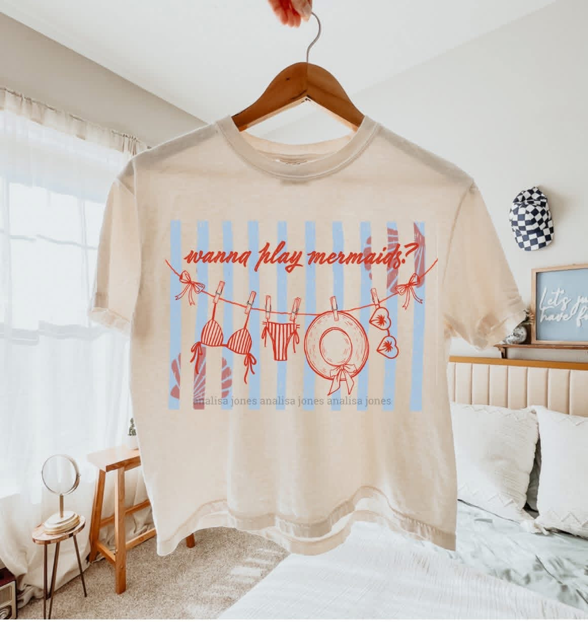 Wanna Play Mermaids Short Sleeve/Comfort Color 3023CL