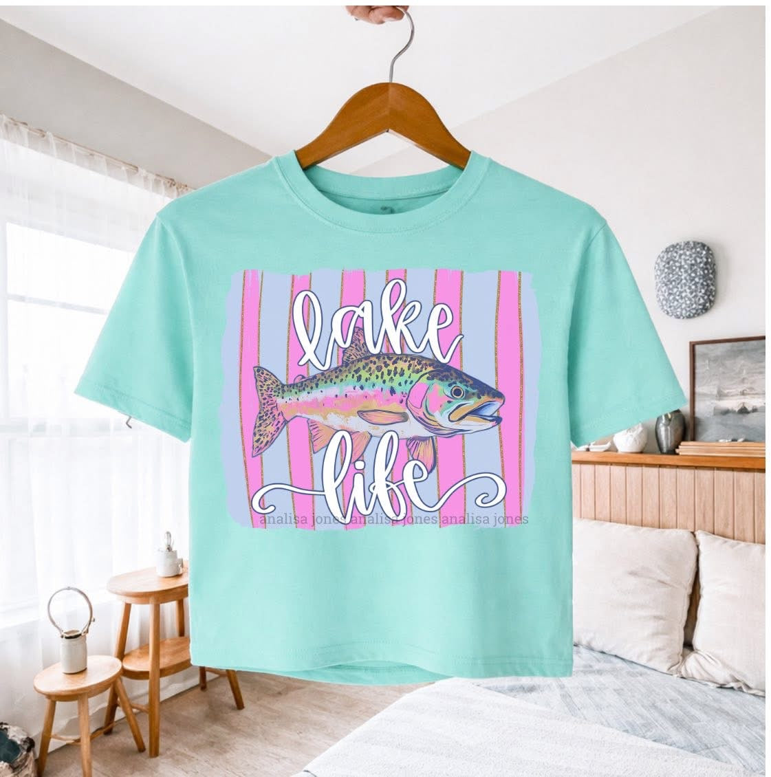 Lake Life Fish Short Sleeve/Comfort Color 3023CROP