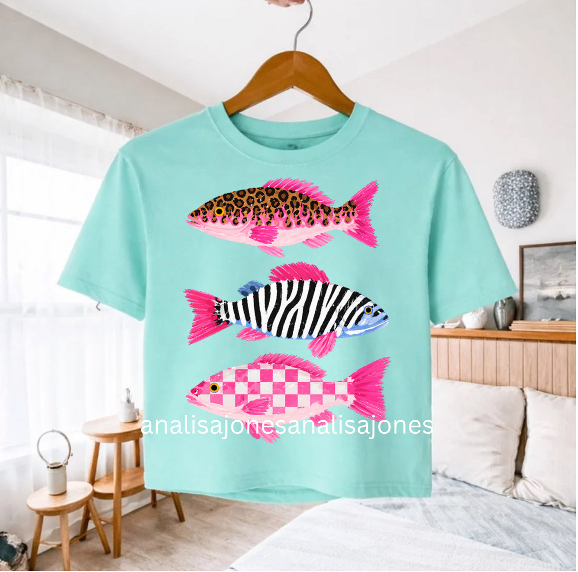 Trendy Triple Fish Short Sleeve/Comfort Color/3023 CROP