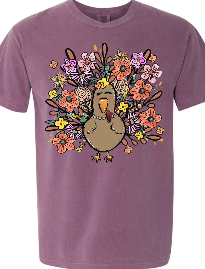 Wildflower Turkey Short Sleeve/Comfort Color/1717