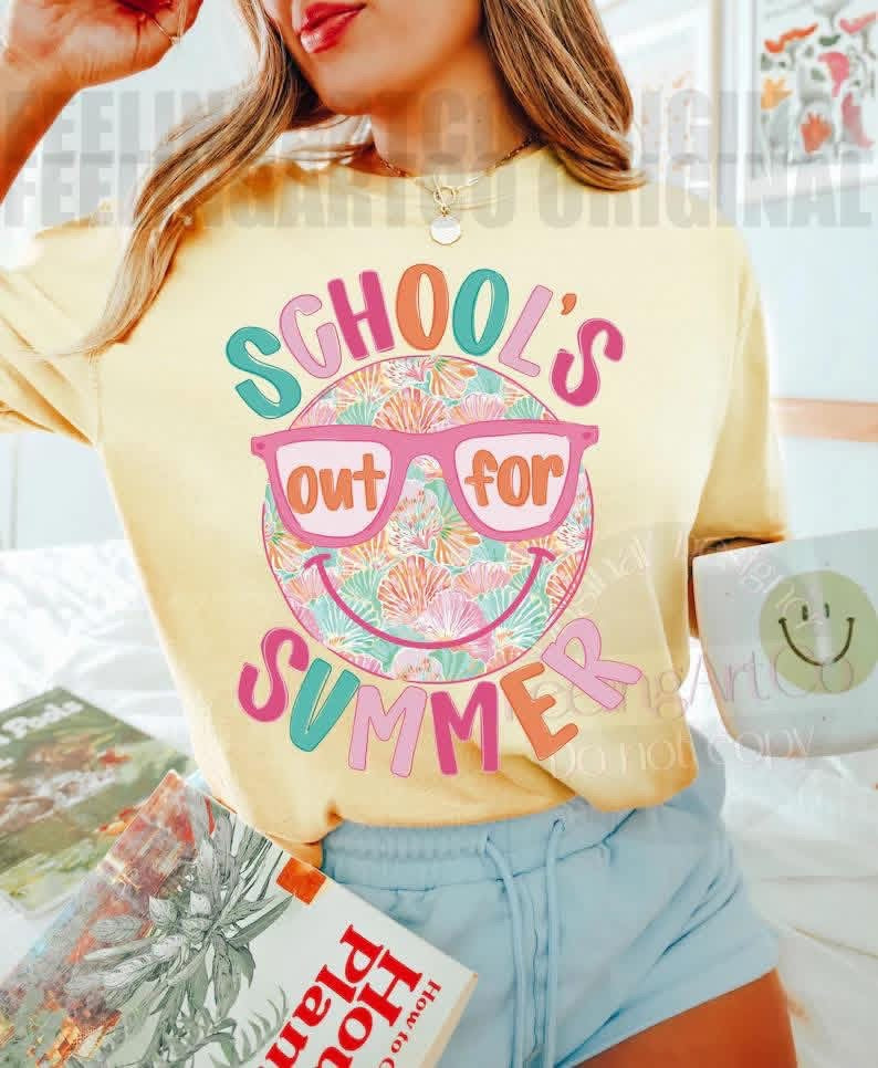 Schools out for summer Sleeve/Comfort Color 9018 l