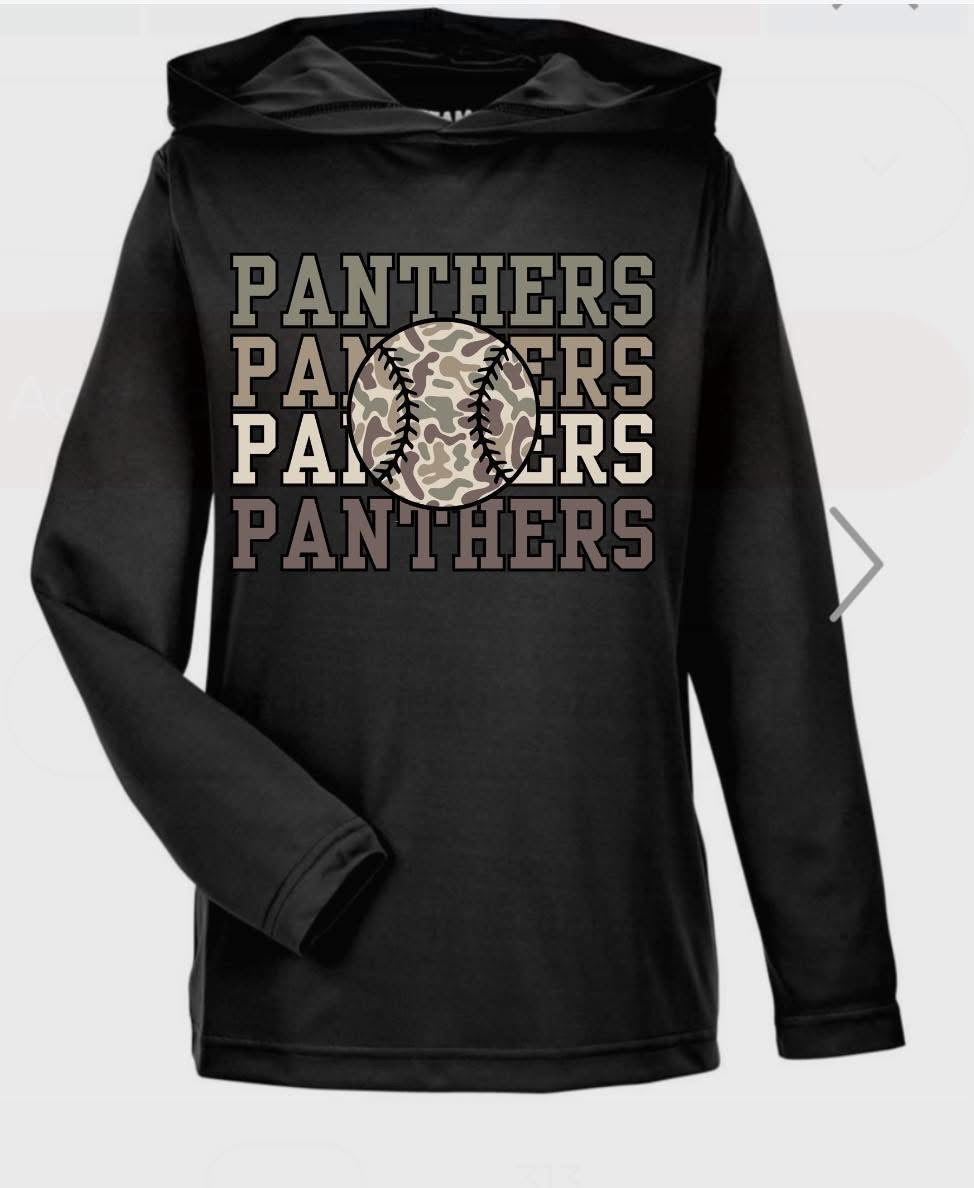 YOUTH Camo Quad Baseball Mascot Hooded Long Sleeve/Team 365/TT41Y