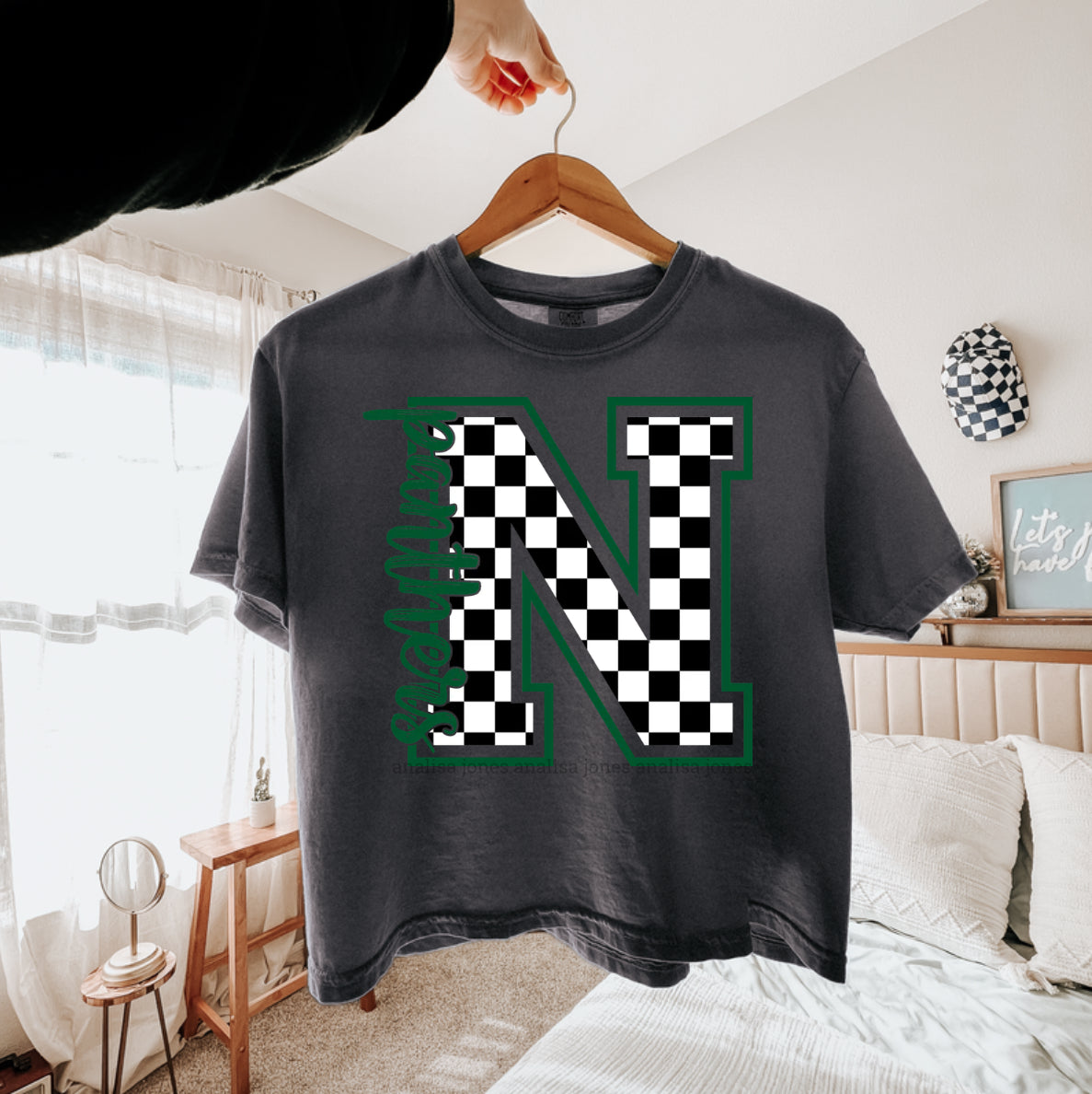 Checkered Panthers Short Sleeve/Comfort Color 3023CL