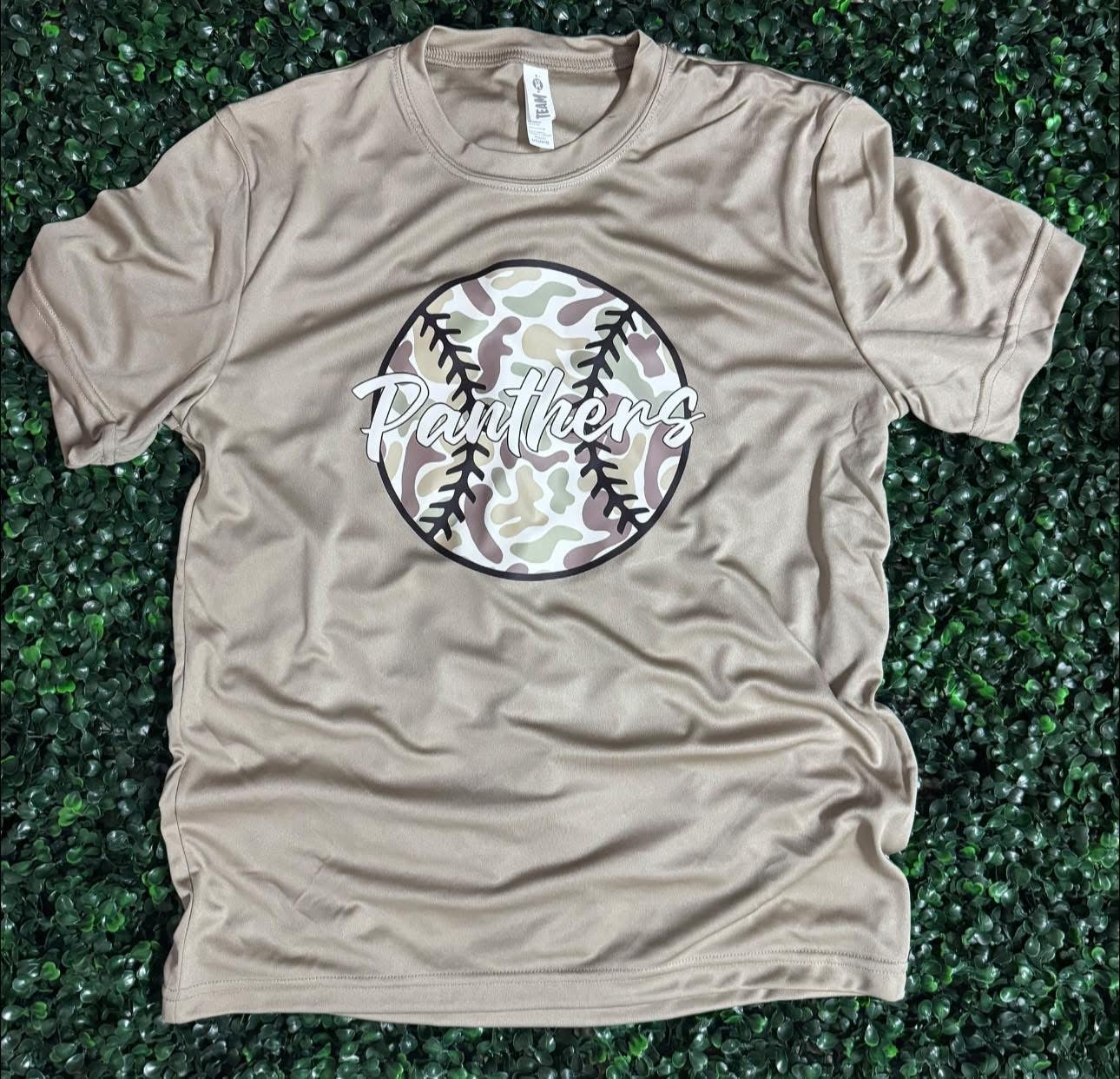 YOUTH Large Camo Baseball + Mascot Short Sleeve/Team 365/TT11Y