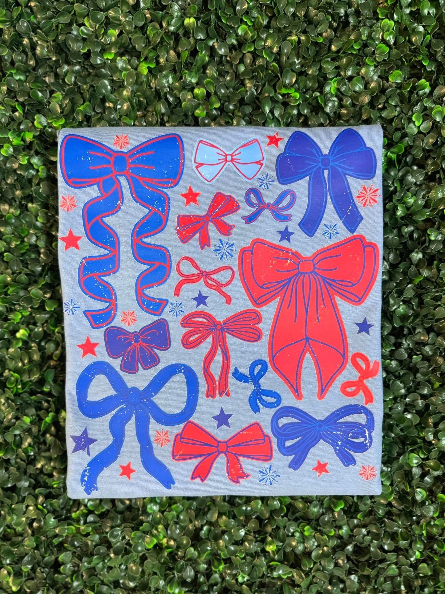 Youth Patriotic Bows on Comfort Color Collection