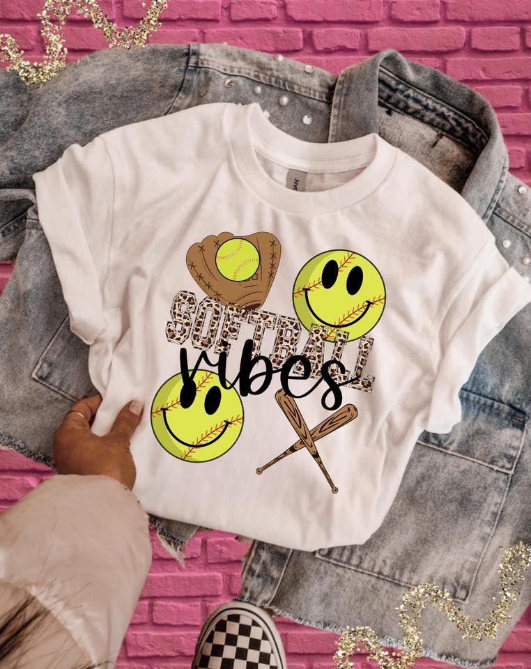 Vibes with Bat & Glove Gildan Short Sleeve 64000