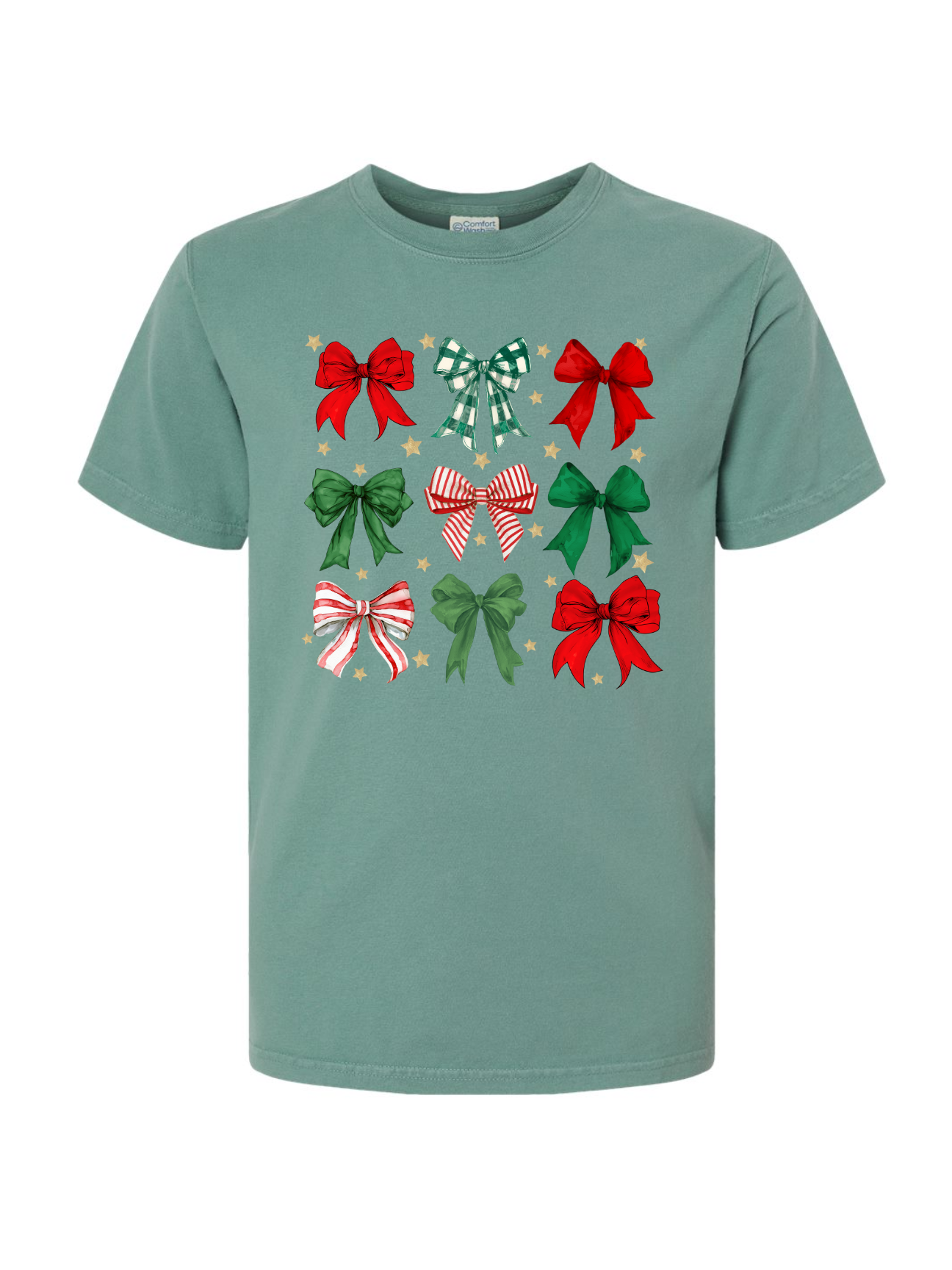 YOUTH Christmas Bows Short Sleeve/Comfort Wash/GDH175