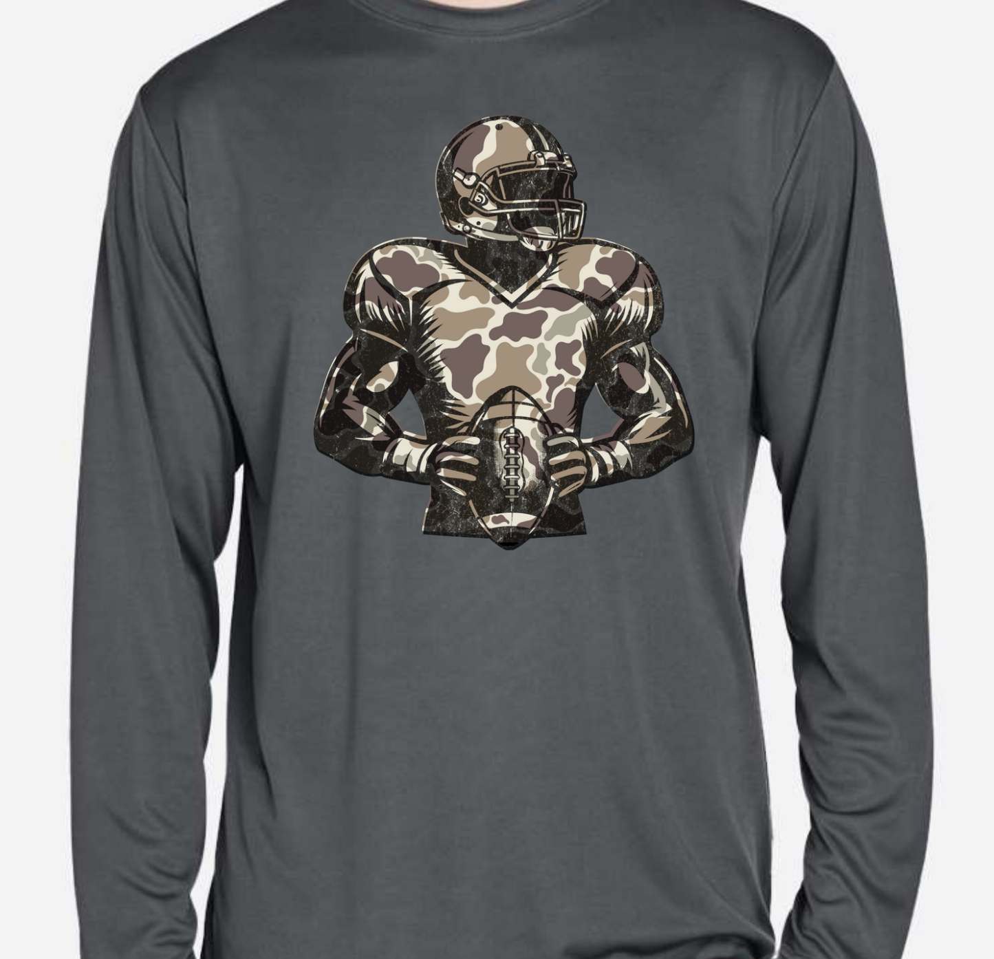 YOUTH Custom Camo Football Player Long Sleeve/Team 365/TT11YL