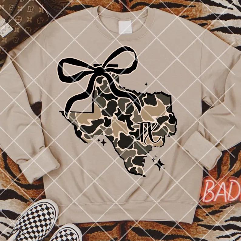 Camo Coquette Texas Short Sleeve/Comfort Color/1717