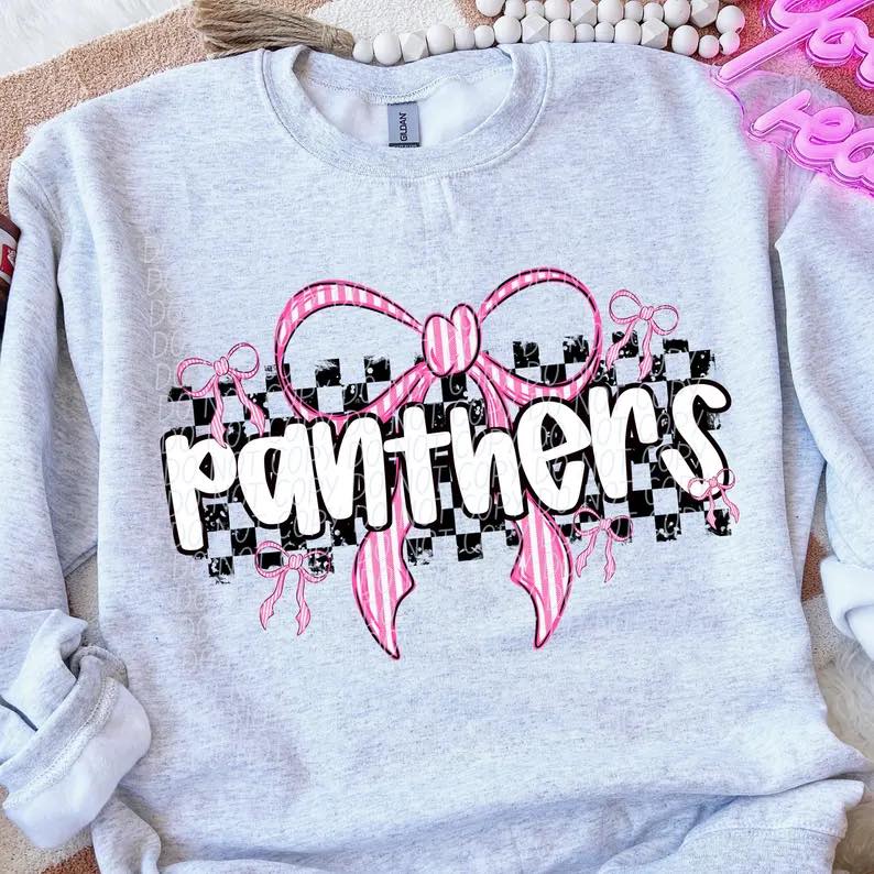 Coquette Checkered Panthers Softstyle Sweatshirt/Gildan/SF000