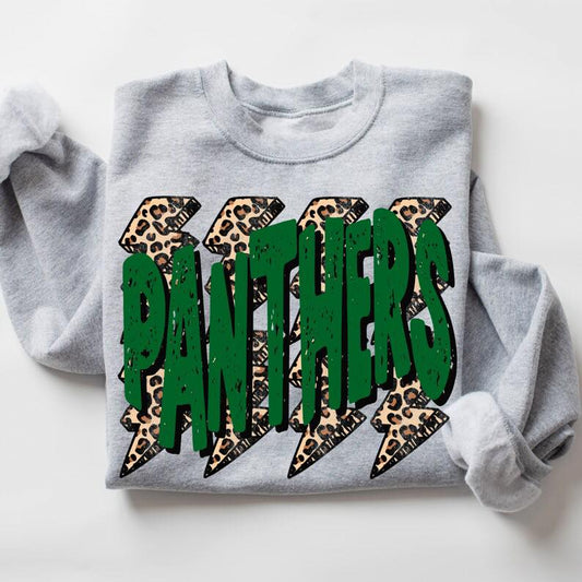 Leopard Bolt Panthers Short Sleeve/Comfort Color/1717