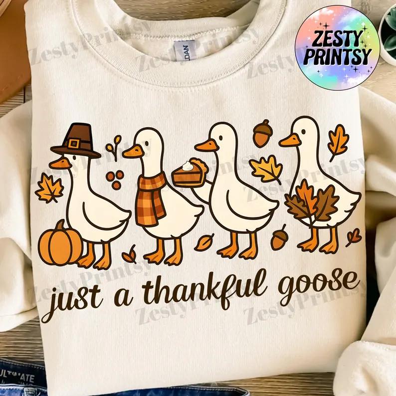 Just a Thankful Goose Softstyle Sweatshirt/Gildan/SF000