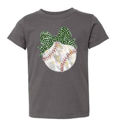 Brushstroke Baseball Green Short Sleeve/Bella/3001