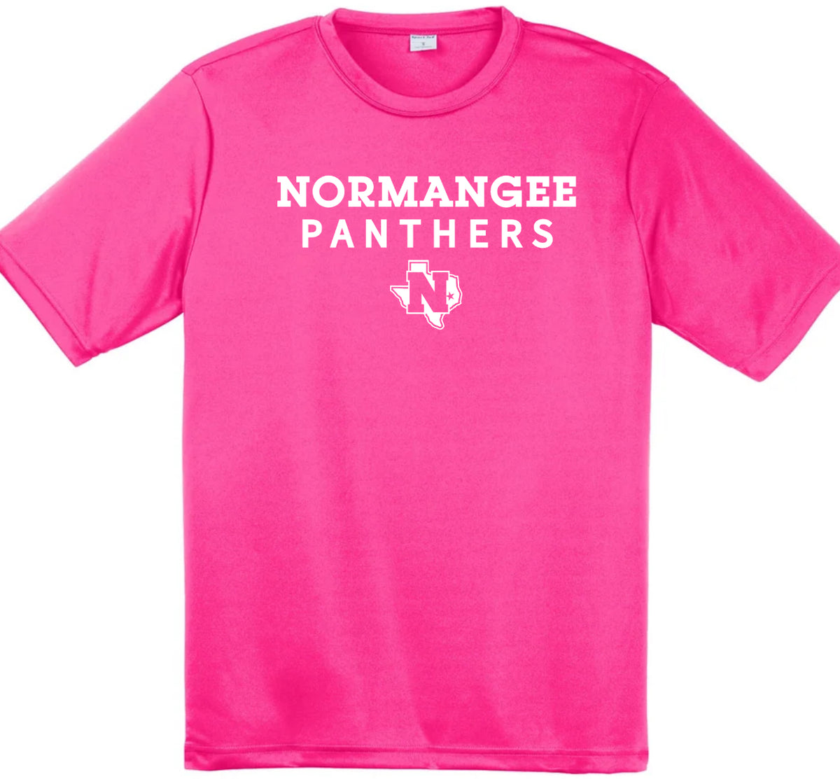 Normangee  Panthers White Font Short Sleeve
