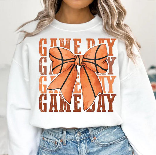 Basketball Bow Game Day Softstyle Sweatshirt/Gildan/SF000