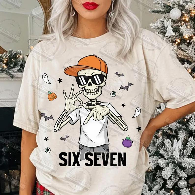 Six Seven Skeleton Short Sleeve/Comfort Color/1717