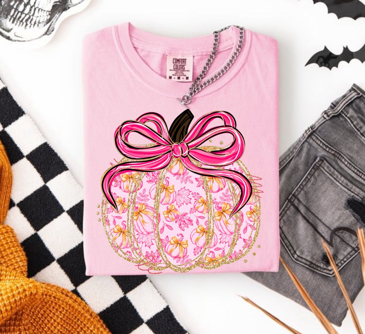Chinoiserie Pumpkin Pink Short Sleeve/Comfort Color/1717