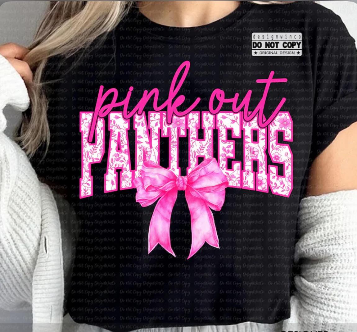 YOUTH Coquette Pink Out Panthers Short Sleeve/Bella/3001Y