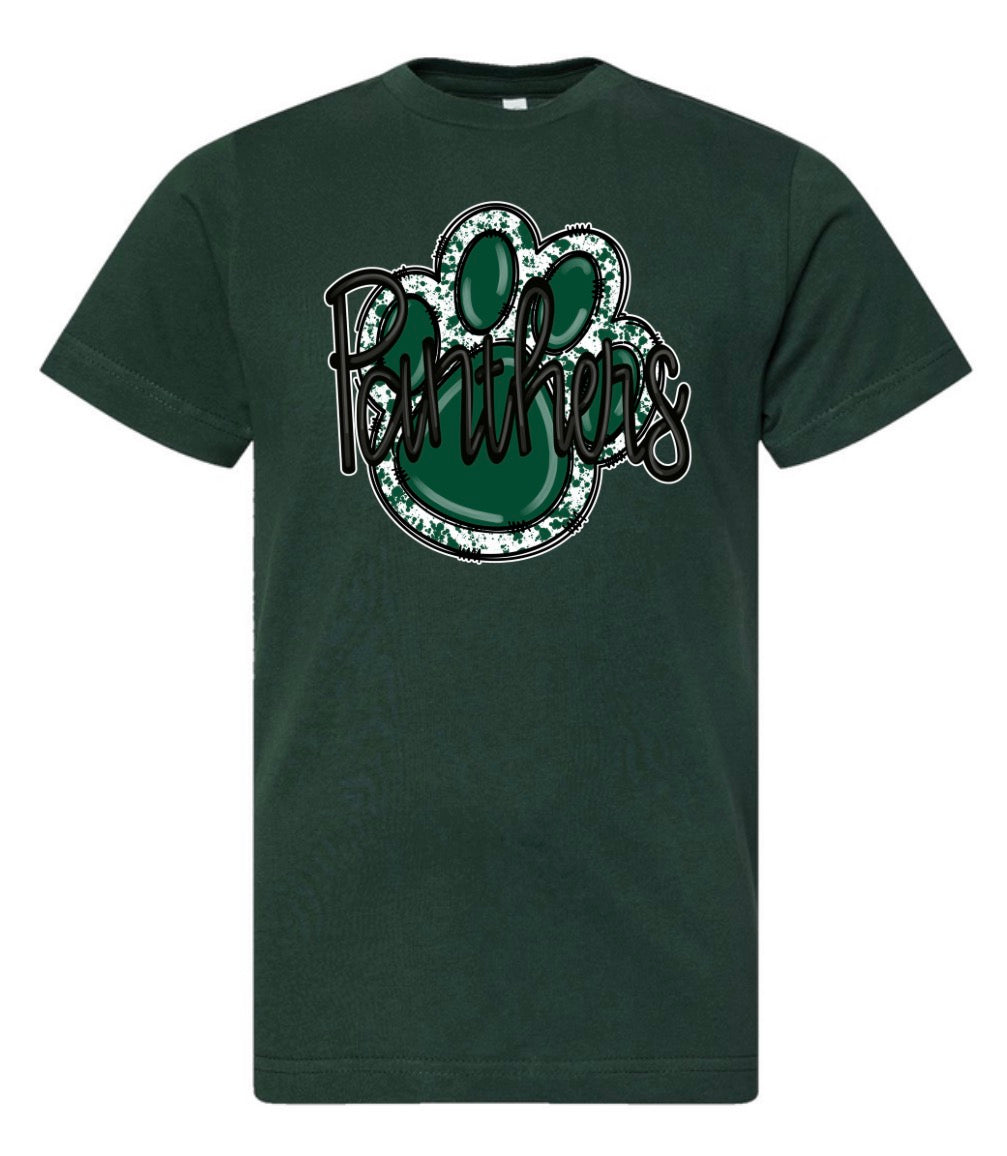 YOUTH Panther Paw Print Short Sleeve/LAT/6101