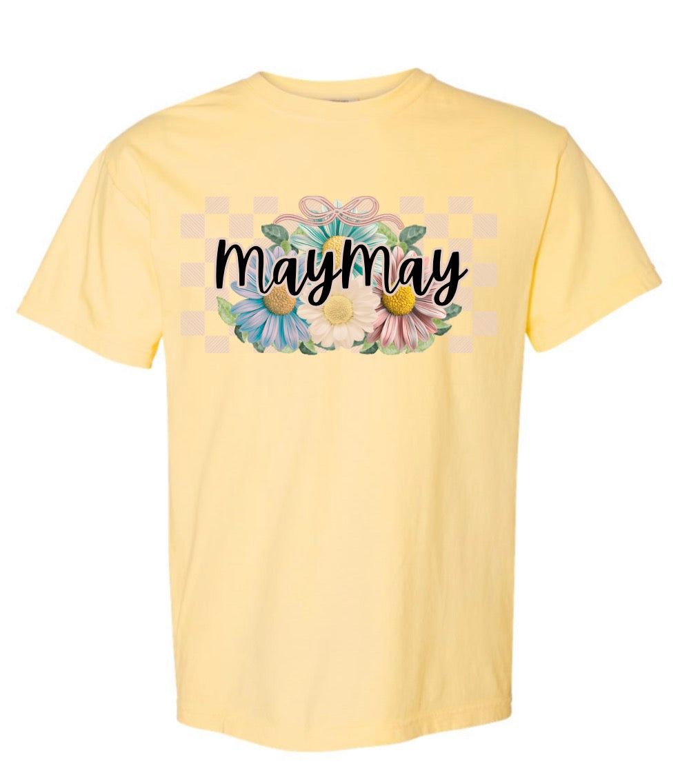 Floral MayMay Short Sleeve/Comfort Color/1717