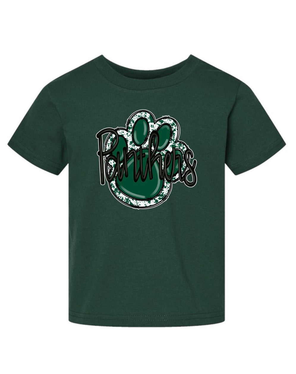 TODDLER Panther Paw Print Short Sleeve/Rabbit Skins/3301J