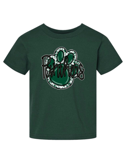 TODDLER Panther Paw Print Short Sleeve/Rabbit Skins/3301J